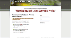 Desktop Screenshot of maximumprofitplr.com