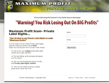 Tablet Screenshot of maximumprofitplr.com